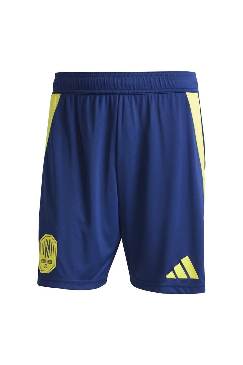 Men's adidas  Navy Nashville SC Away 2025 The Heart of Nashville Kit Authentic Shorts, Main, color, Navy