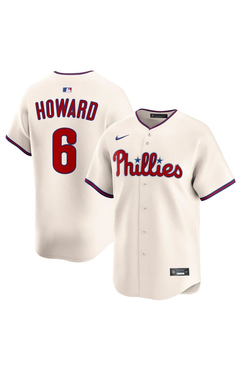 Nike Men's Nike Ryan Howard Cream Philadelphia Phillies Alternate 2 Retired Limited Player Jersey, Main, color, Cream