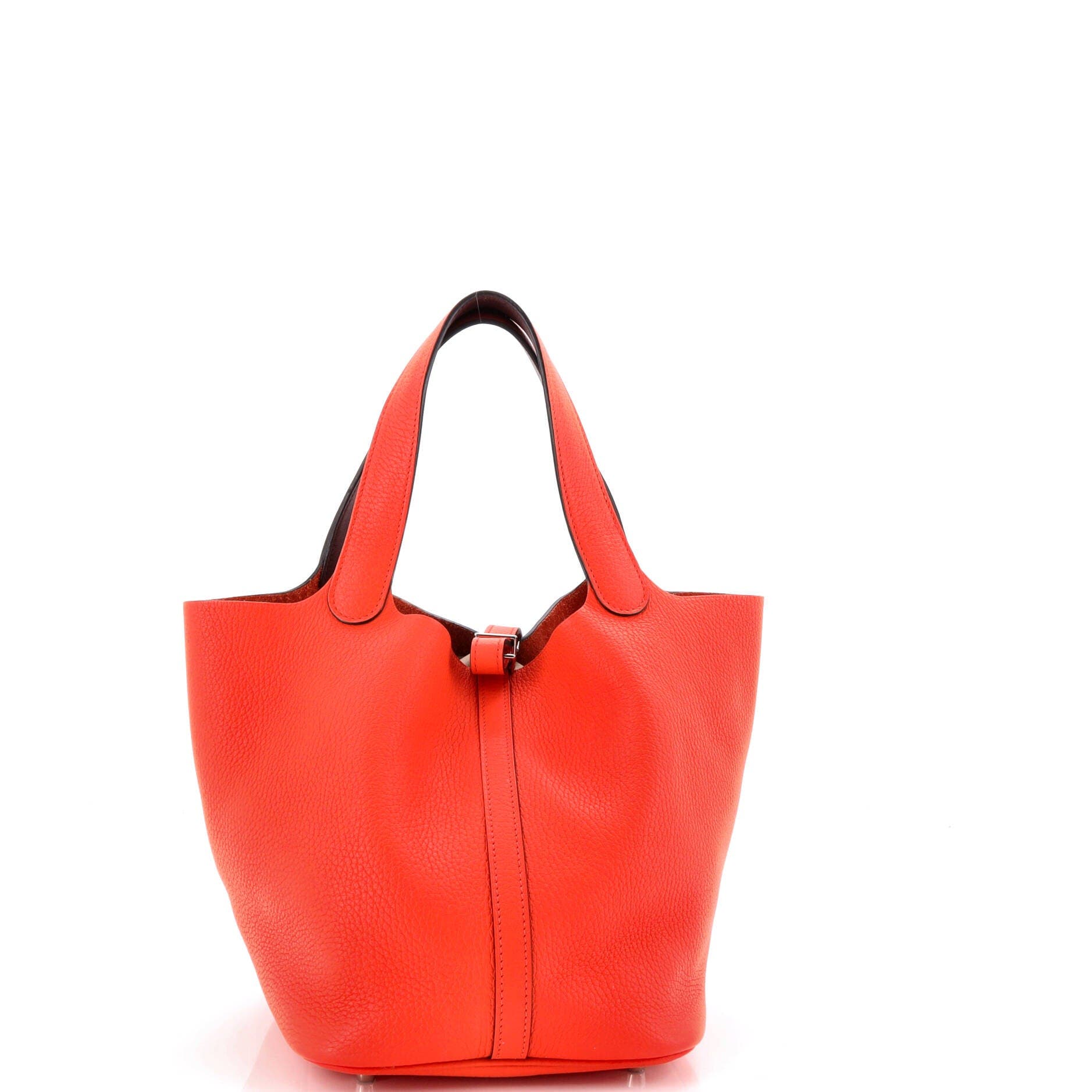 Pre-Owned Hermes Eclat Picotin Lock Bag Clemence MM, Alternate, color, Orange Poppy