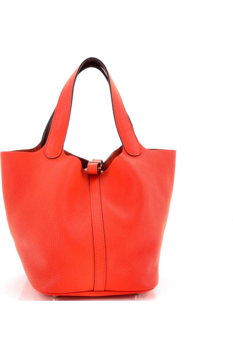 Pre-Owned Hermes Eclat Picotin Lock Bag Clemence MM, Alternate, color, Orange Poppy