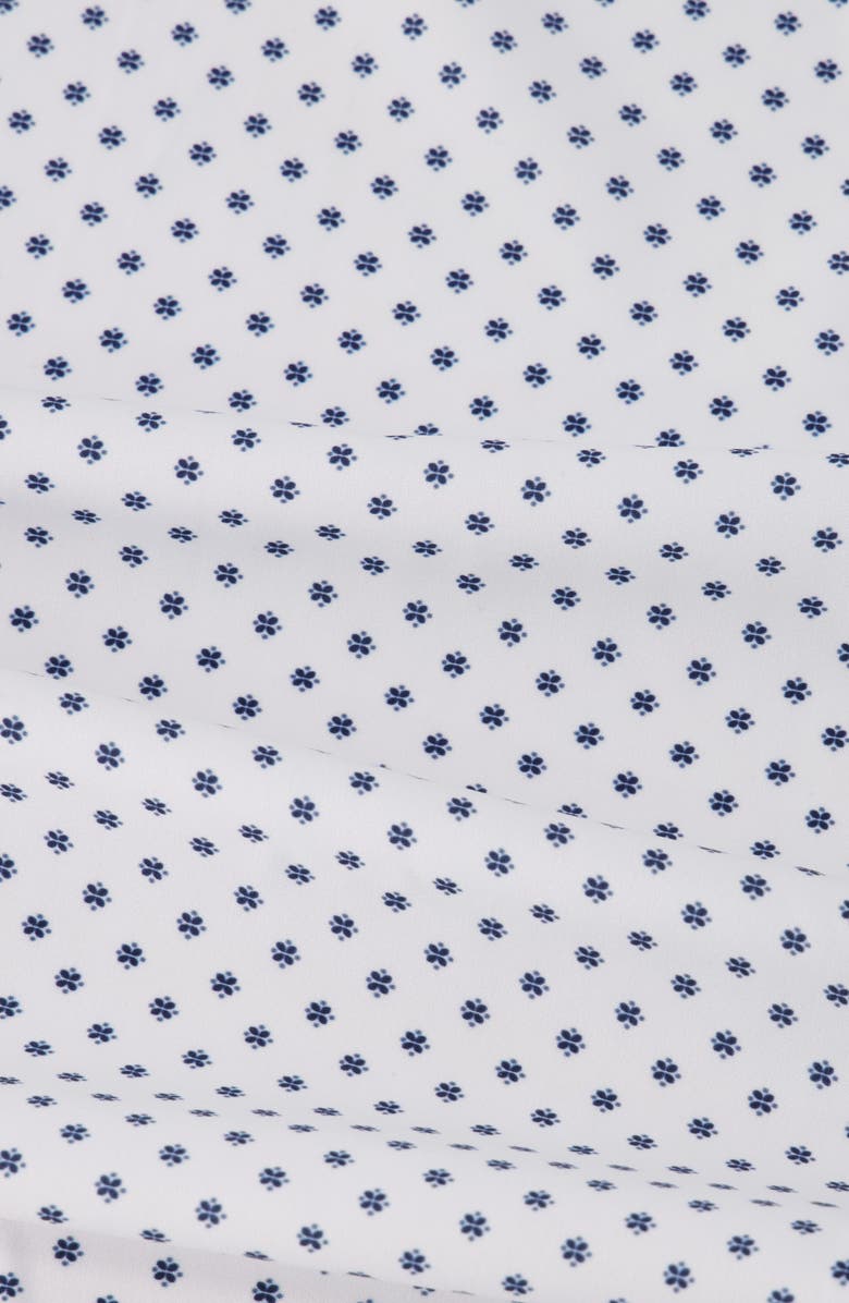 Report Collection Modern Fit Geometric Print 4-Way Stretch Button-Up Shirt, Alternate, color, 01 White