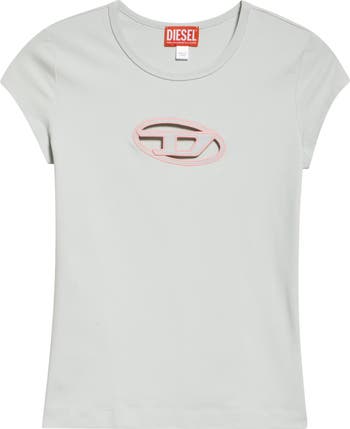 DIESEL® T-Angie Embroidered Logo Cutout T-Shirt | Nordstrom