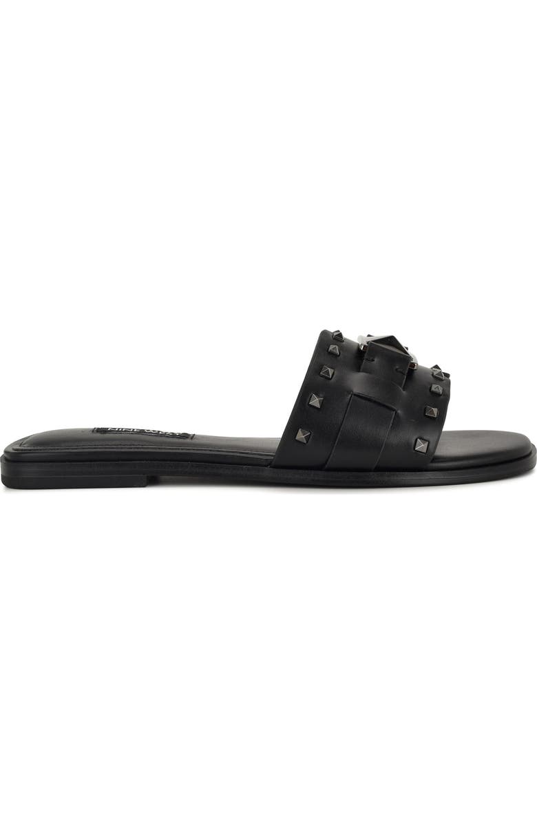 Nine West Griyen Studded Slide Sandal, Alternate, color, Black 002