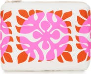 Aloha Collection Small Mini Appliqué Water Resistant Tyvek® Zip Pouch