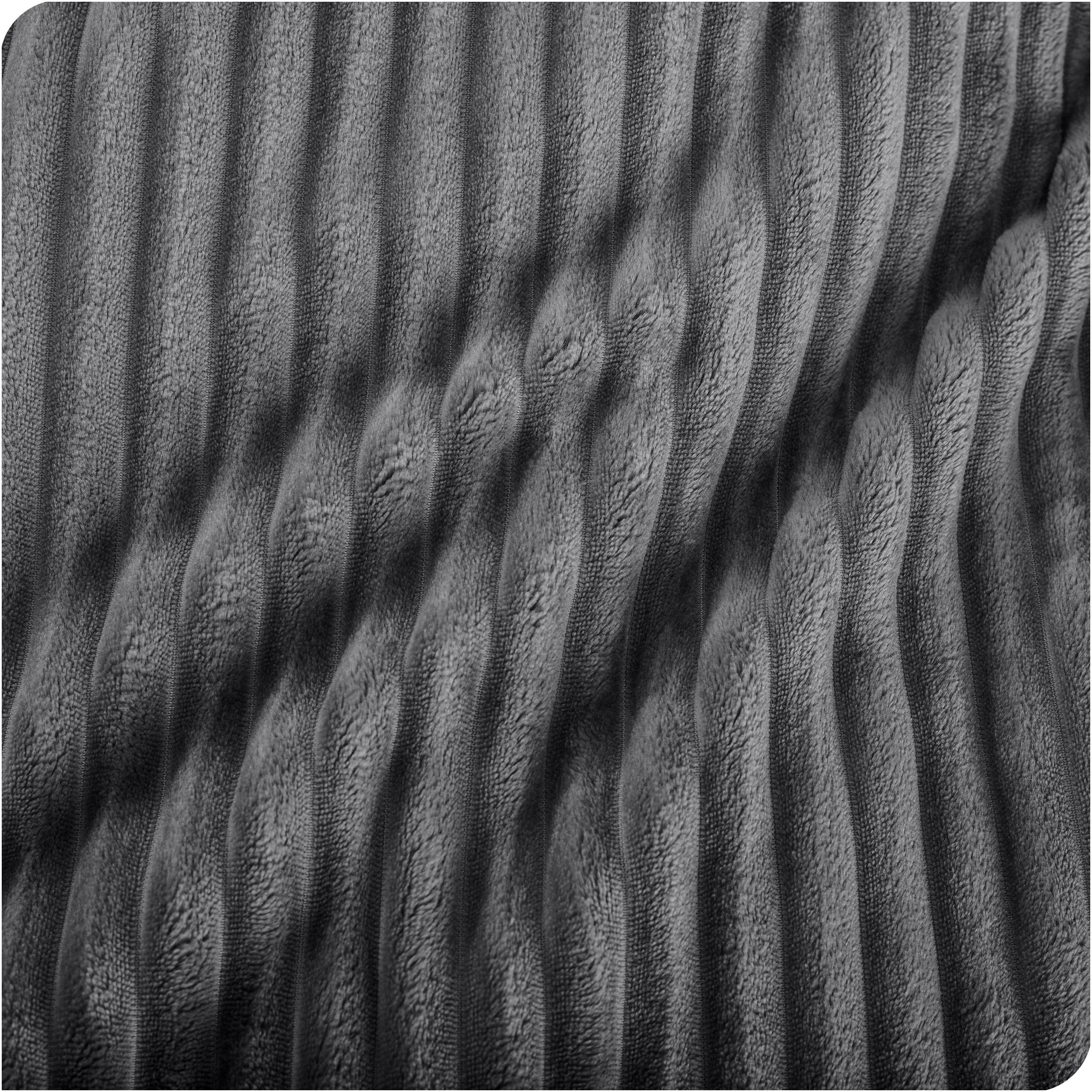Bare Home Ribbed Microplush Fleece Blanket | Nordstrom