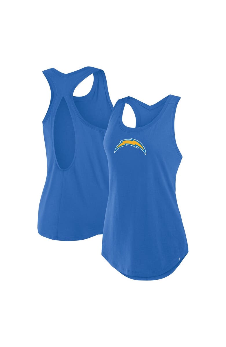 FANATICS Women's Fanatics Powder Blue Los Angeles Chargers Iron Fan Tank Top, Alternate, color, 