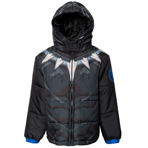 Avengers Black Panther Hooded Zip-Up Puffer Jacket