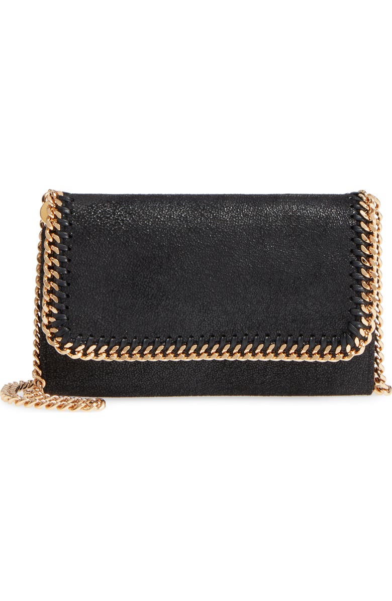 Stella McCartney Shaggy Deer Faux Leather Crossbody Bag, Main, color,