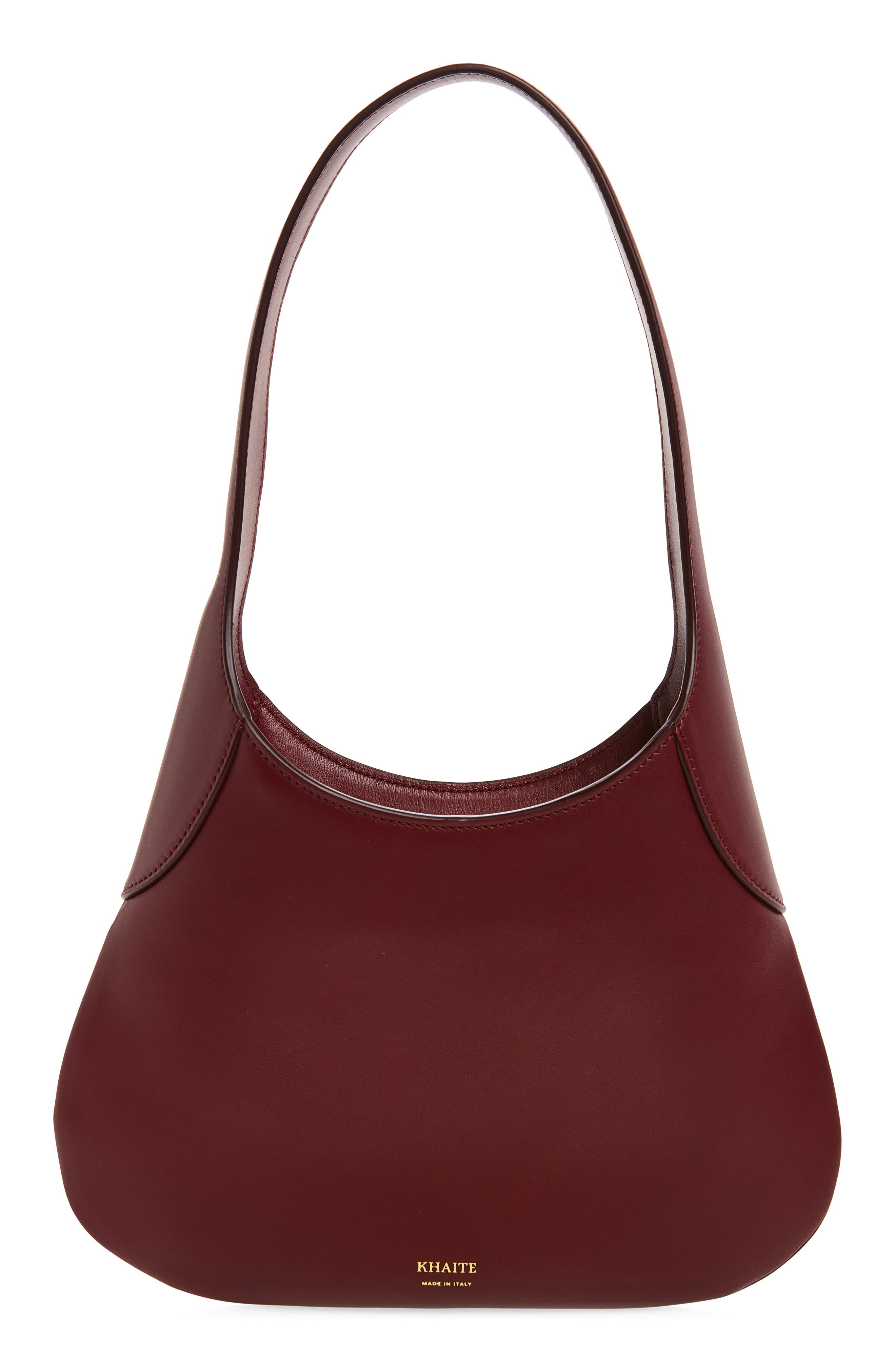 Khaite Small Joan Leather Hobo Bag, Main, color, Oxblood