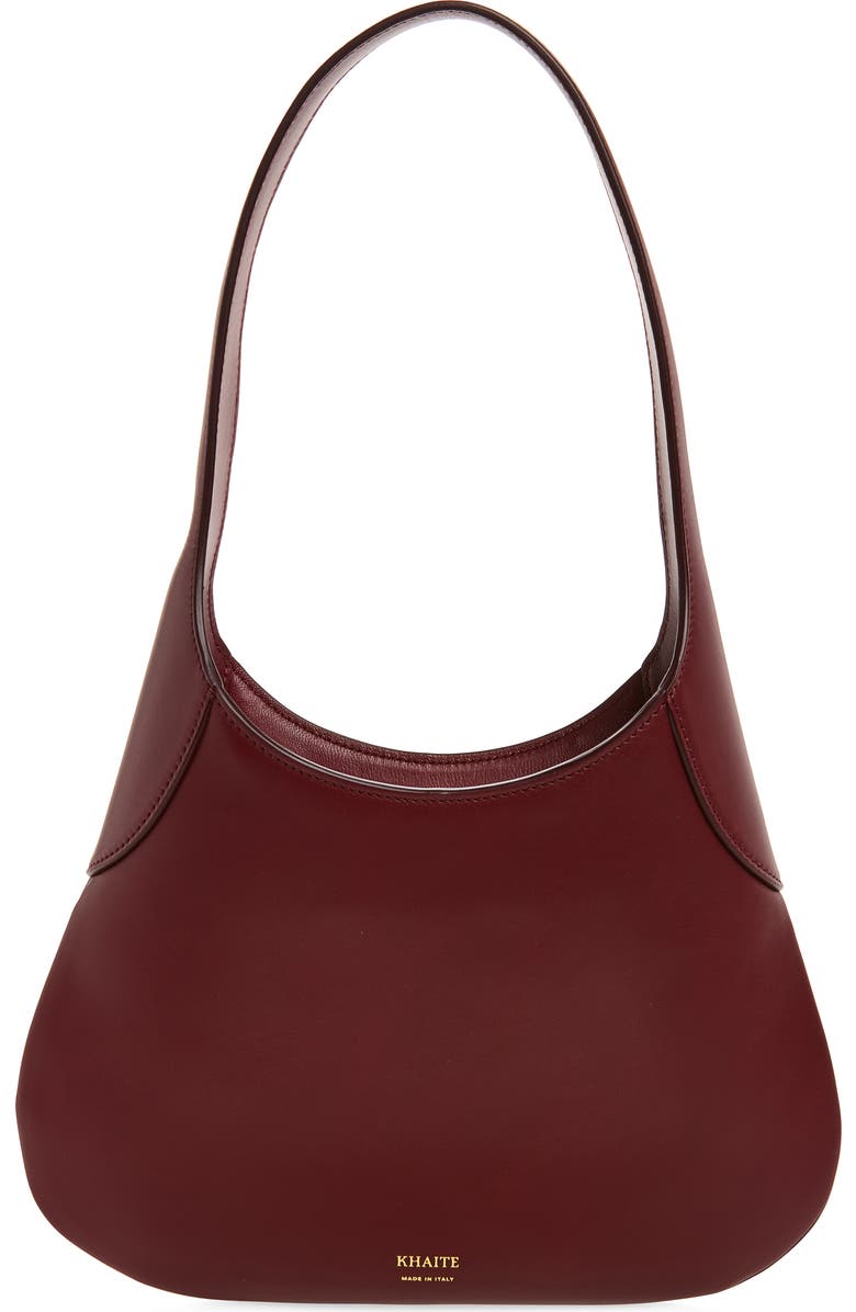 Khaite Small Joan Leather Hobo Bag, Main, color, Oxblood