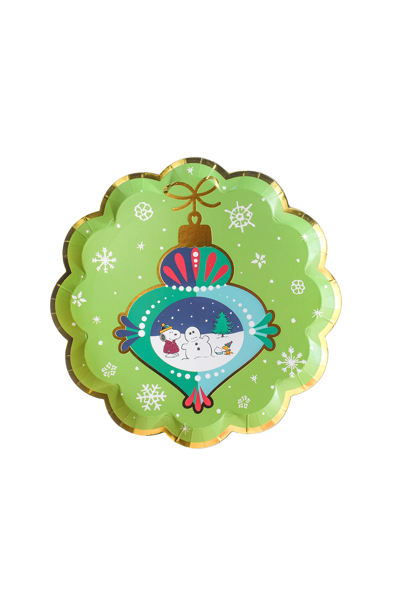 Jollity & Co. Snoopy's Seasons Greetings Scalloped Dessert Plates, Main, color, Assorted Pre-Pack