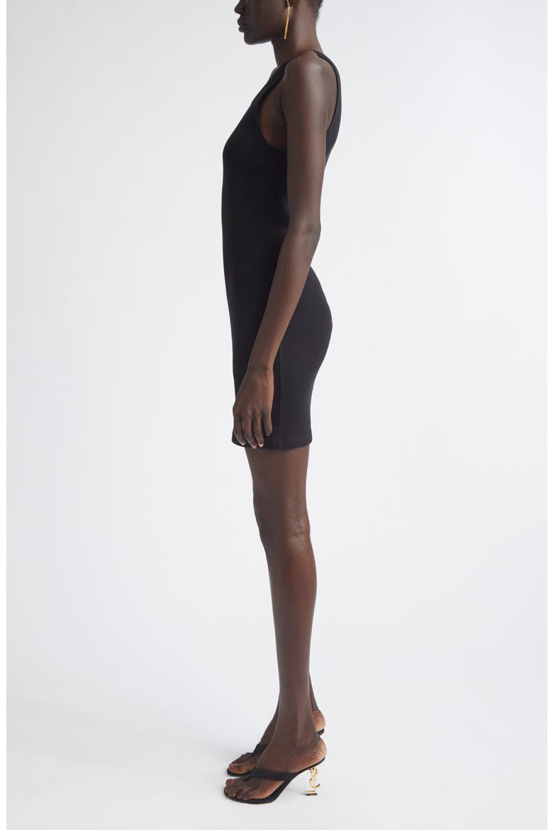 Cassandre Cotton Rib Dress, Alternate, color, NOIR