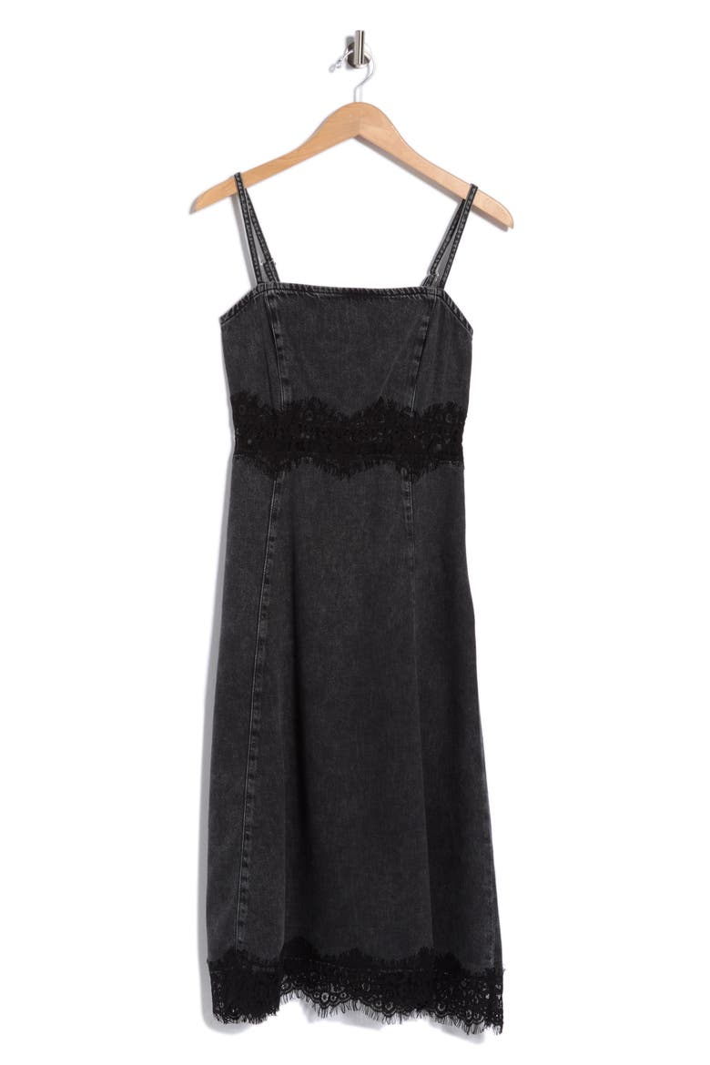 Bella Lace Denim Slipdress, Main, color, ANGELA