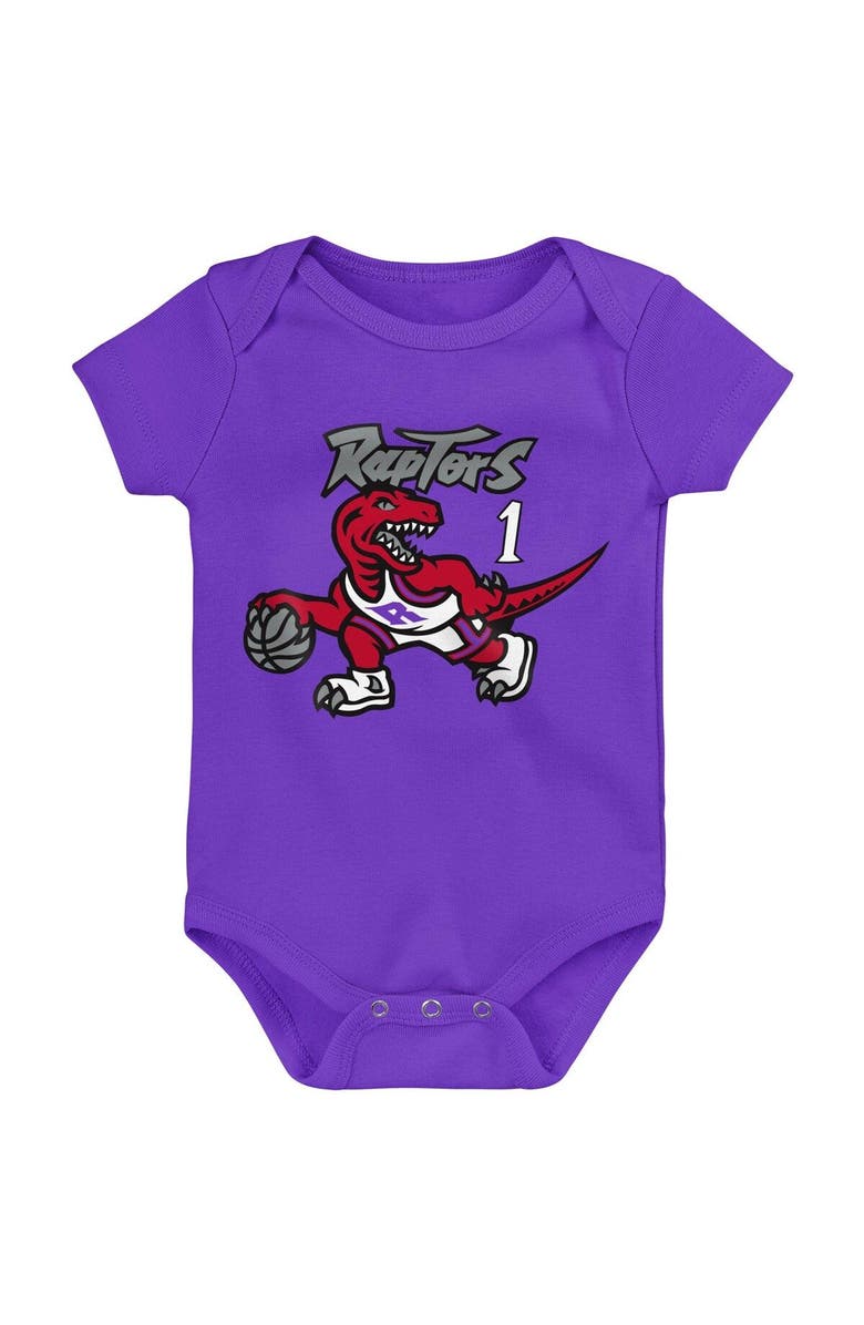 Mitchell & Ness Infant Mitchell & Ness Tracy McGrady Purple Toronto Raptors Hardwood Classics Name & Number Bodysuit, Alternate, color, 