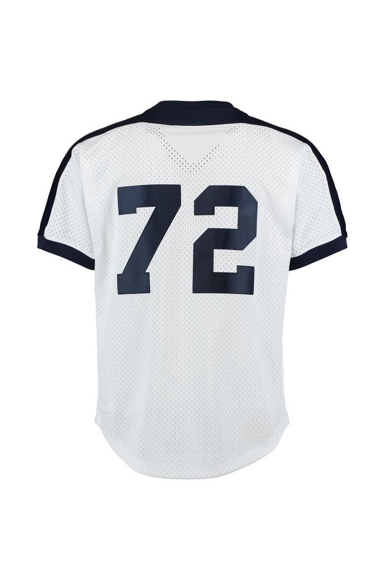 Men's Mitchell & Ness Carlton Fisk White Chicago White Sox Cooperstown Mesh Batting Practice Jersey, Alternate, color, White