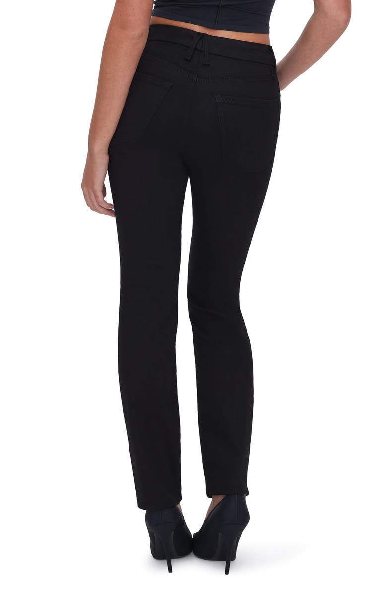 Good American Good Classic Crossover High Waist Jeans, Alternate, color,