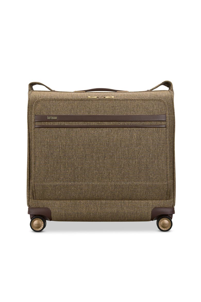Tweed Spinner Garment Bag, Main, color, Tweed/Natural Leather