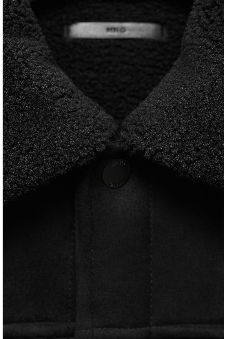 Faux Shearling Jacket, Alternate, color, BLACK