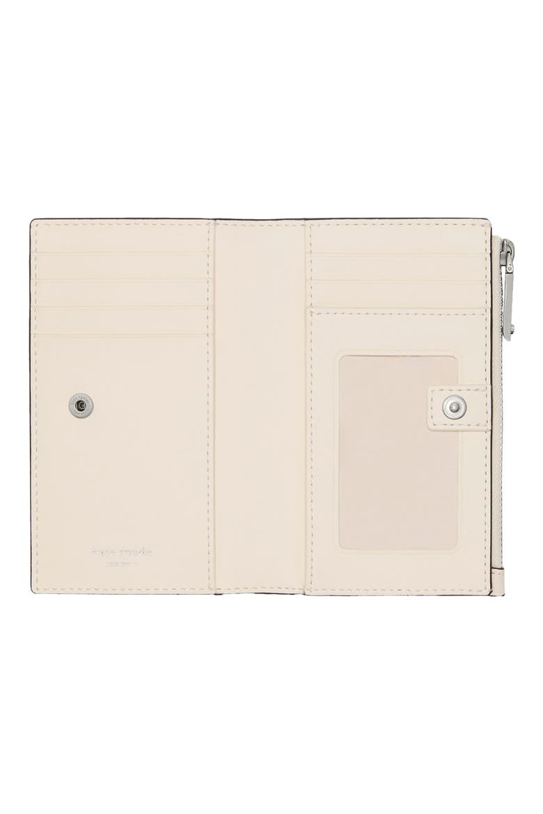 Devin Pebbled Leather Zip Pouch, Alternate, color, CASHEW MILK