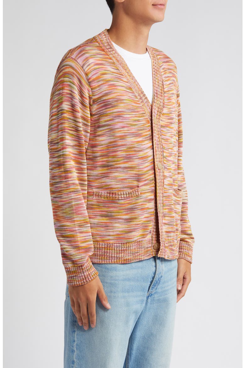 Tequila Sunrise Space Dye Cotton Cardigan, Alternate, color, PINK