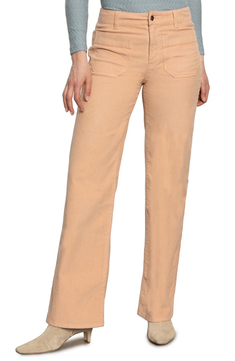 Sanctuary Marine Patch Pocket Stretch Cotton Corduroy Pants, Alternate, color, Dusty Rose