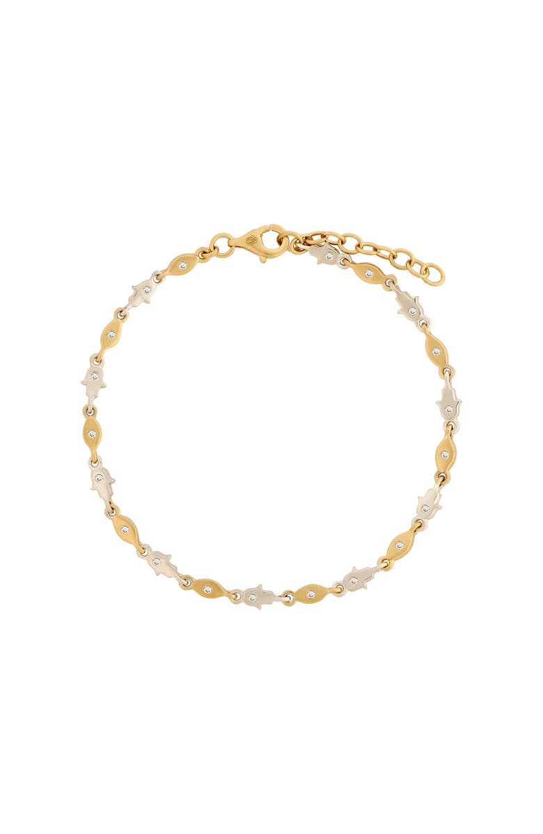 Karma and Luck Sacred Awakening Evil Eye & Hamsa Gold and Silver Bracelet, Main, color, Gold