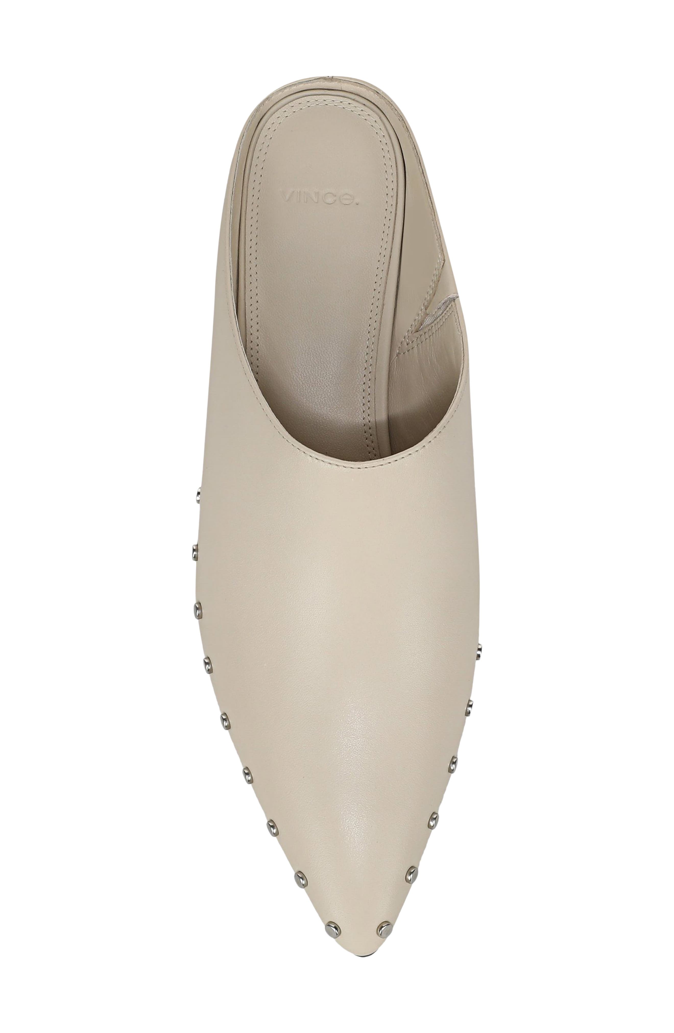 August Studded Leather Mule, Alternate, color, MOONLIGHT