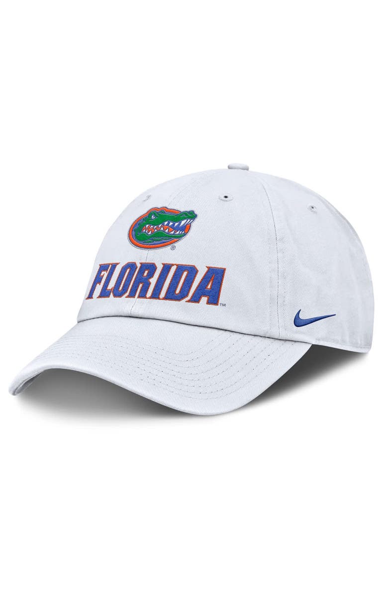 Nike Men's Nike White Florida Gators 2025 Sideline Club Adjustable Hat, Main, color, 