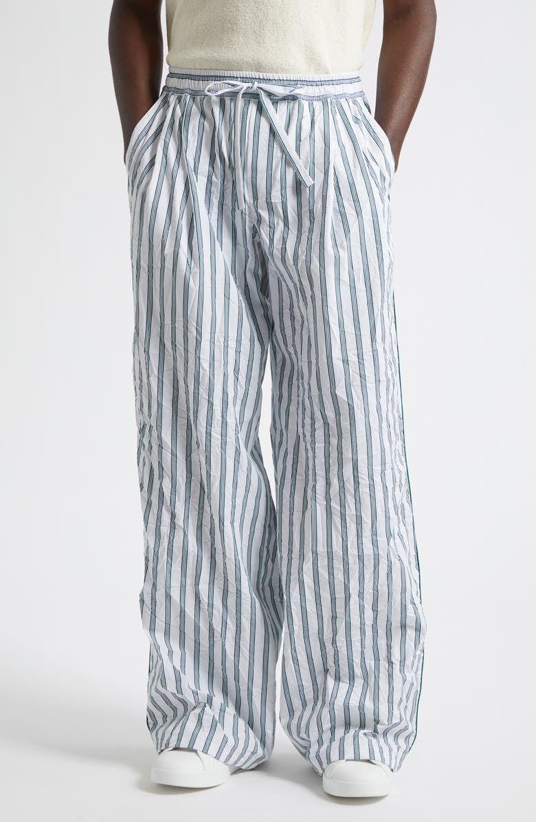 Dolce&Gabbana Stripe Crinkled Poplin PJ Pants, Main, color, S8051 Rigato