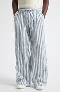 Dolce&Gabbana Stripe Crinkled Poplin PJ Pants