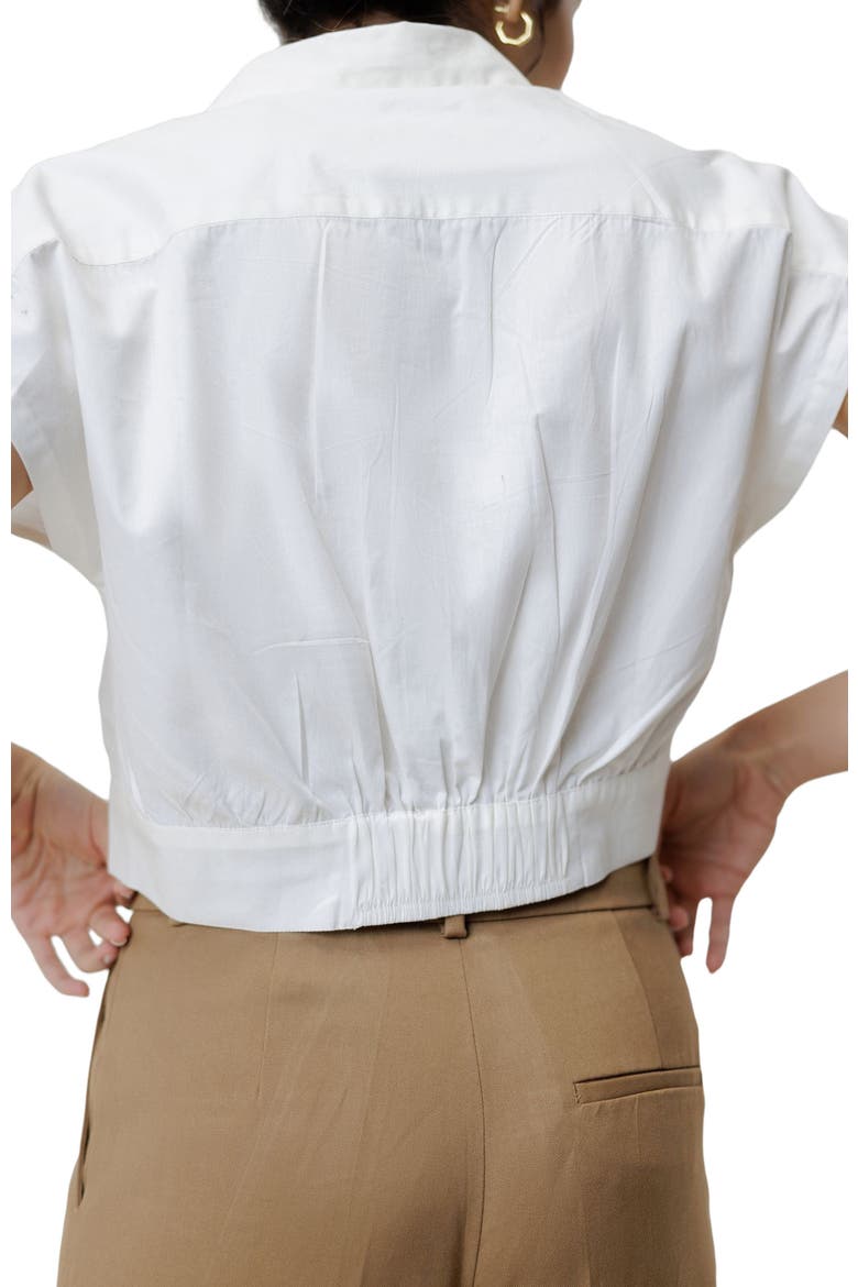Oversized Crop Shirt, Alternate, color, Off-white