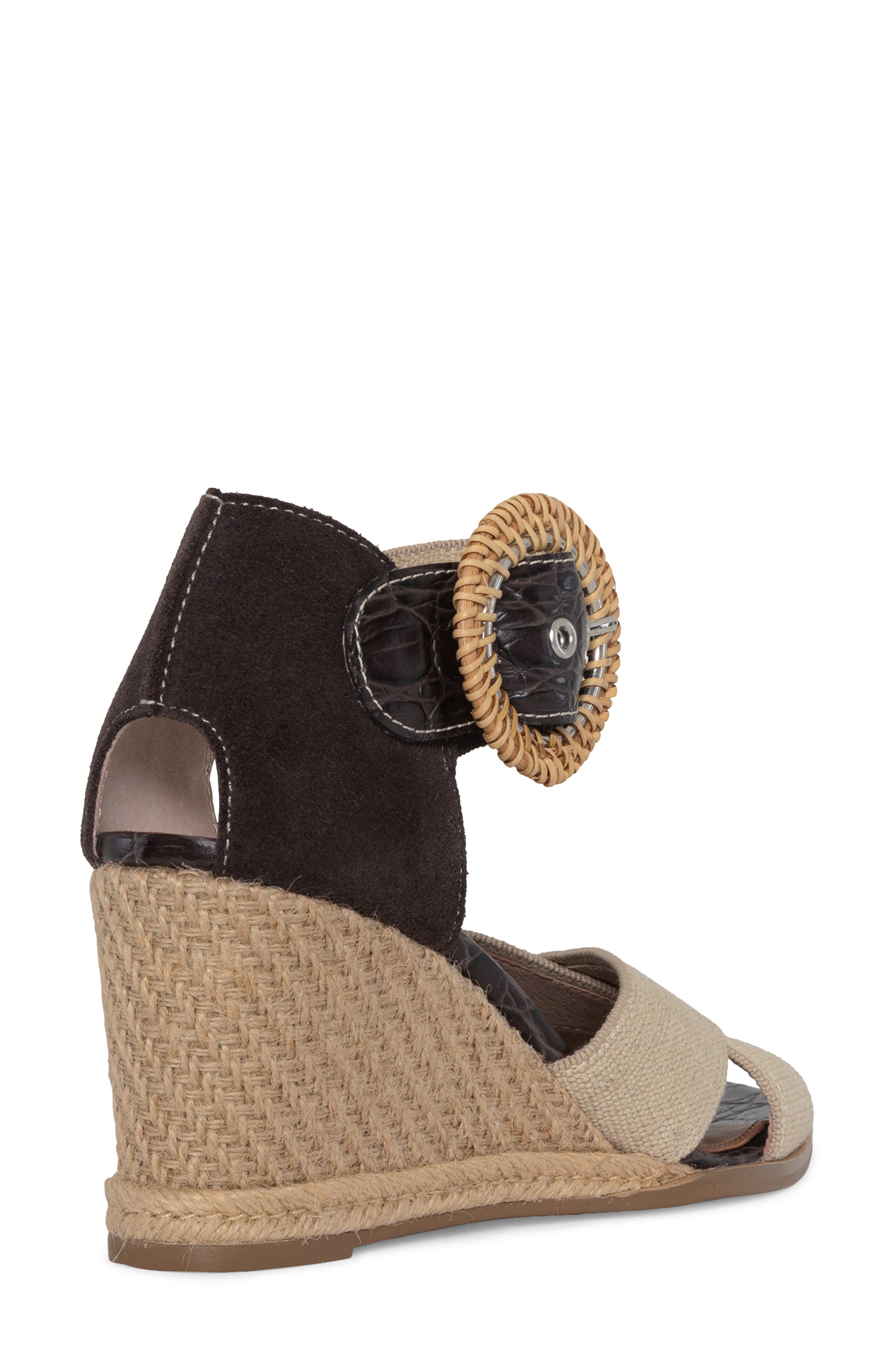 Wedge Sandal, Alternate, color, DARK BROWN