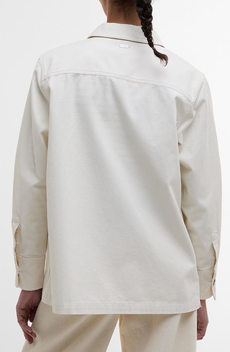 Barbour Lyndale Cotton Overshirt, Alternate, color, Cloud