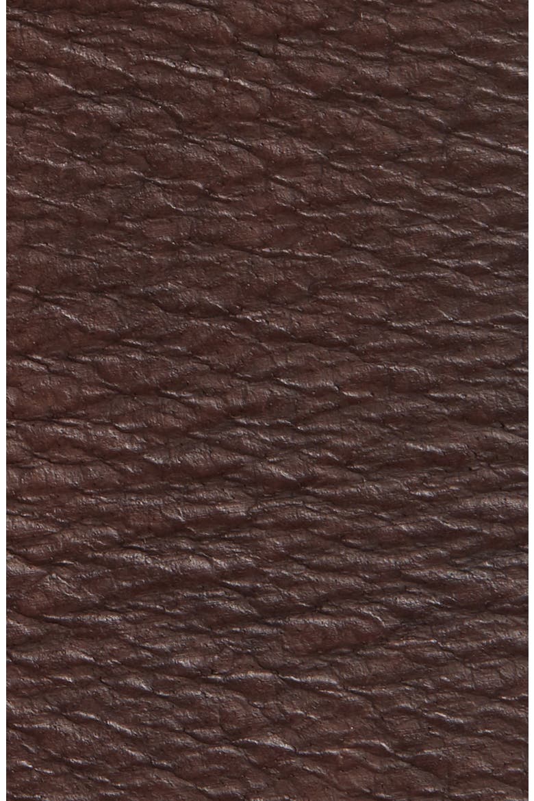 Leather Belt, Alternate, color, BITTER BROWN/ DARK GUNMETAL