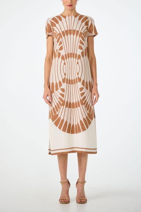 Sugarita Printed Midi T-Shirt Dress