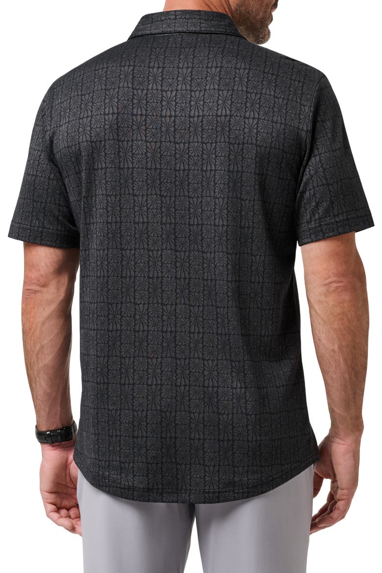 Cabana Floral Jacquard Polo, Alternate, color, EBONY