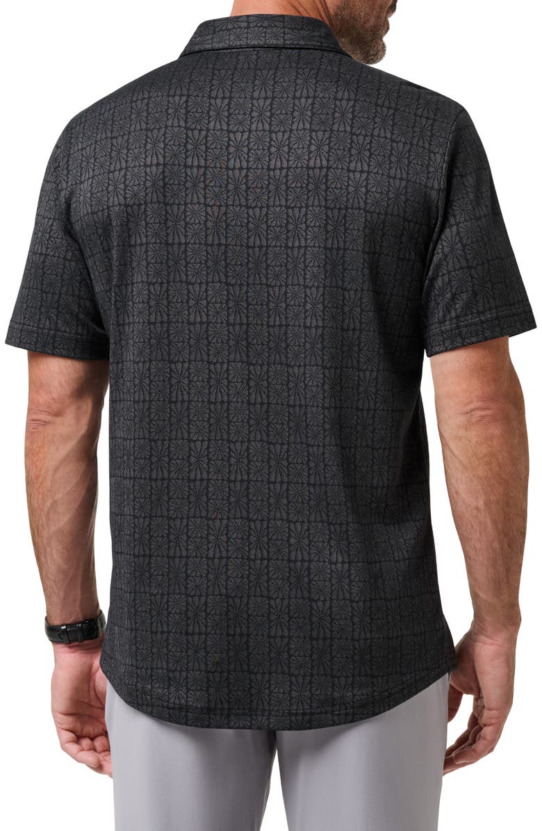 TravisMathew Cabana Floral Jacquard Polo, Alternate, color, Ebony