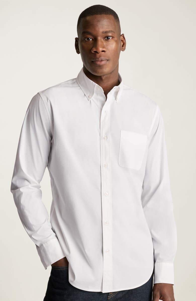 Bonobos Everyday Slim Fit Stretch Cotton Button-Down Shirt, Alternate, color, Brilliant White