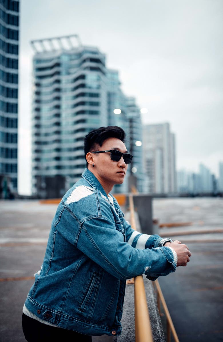 Vincero Presley 56mm Polarized Rectangle Sunglasses, Alternate, color,