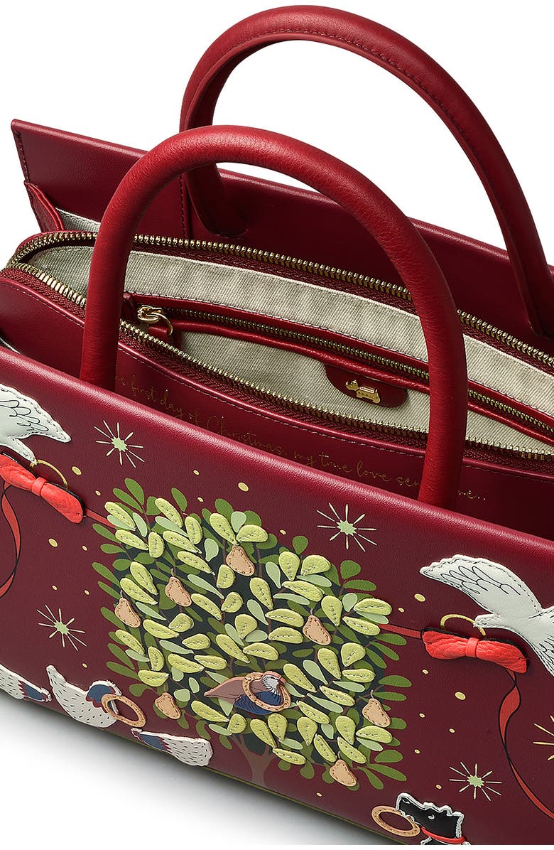 Radley 12 Days Of Christmas Medium Zip Crossbody Bag, Alternate, color, Cranberry