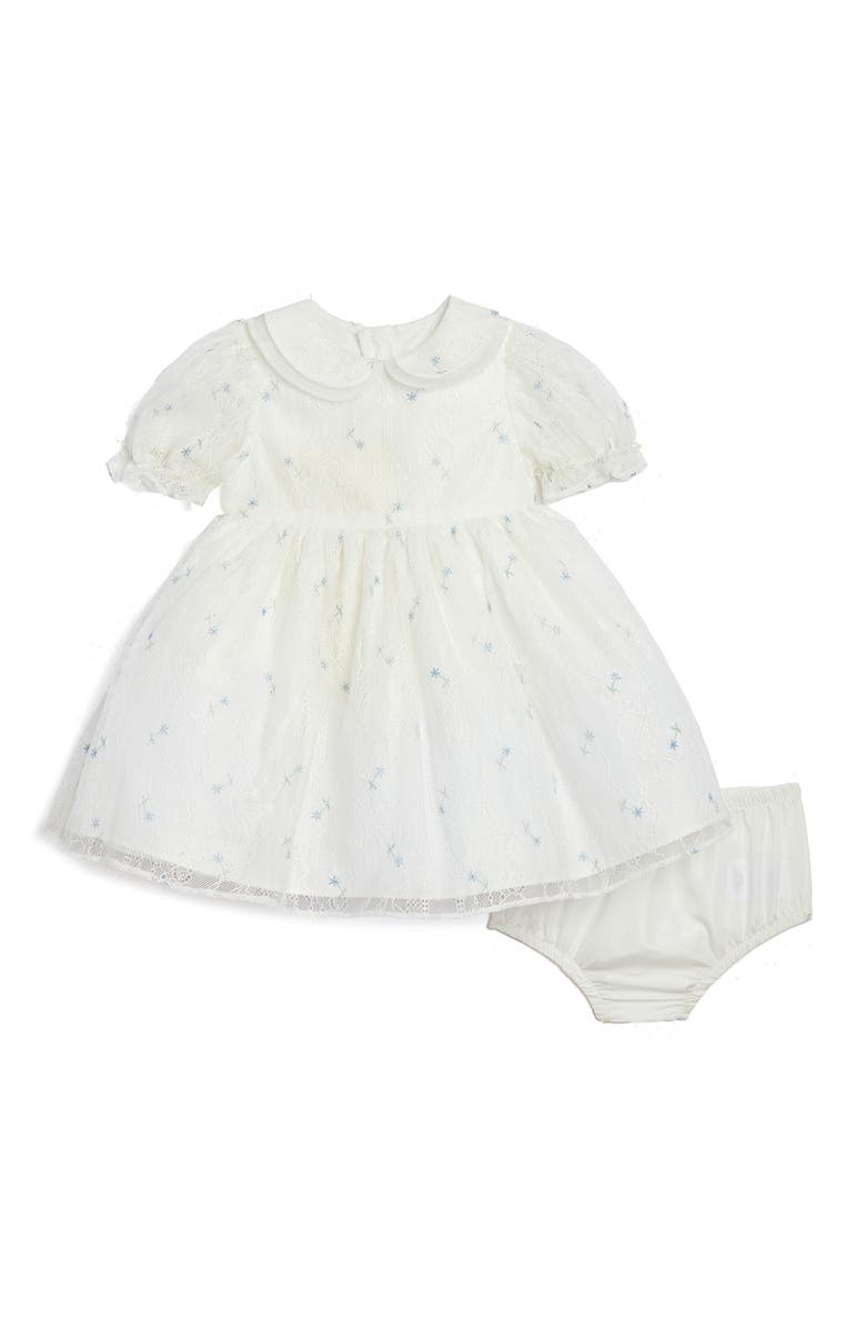 Pippa & Julie Floral Lace Dress & Bloomers, Main, color, Ivory/