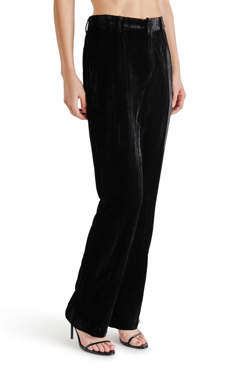Steve Madden Mercer Crushed Velvet Straight Leg Pants, Alternate, color,