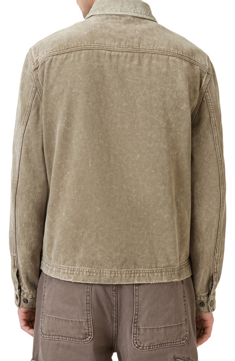 AllSaints Rothwell Washed Cotton Zip Overshirt, Alternate, color, 