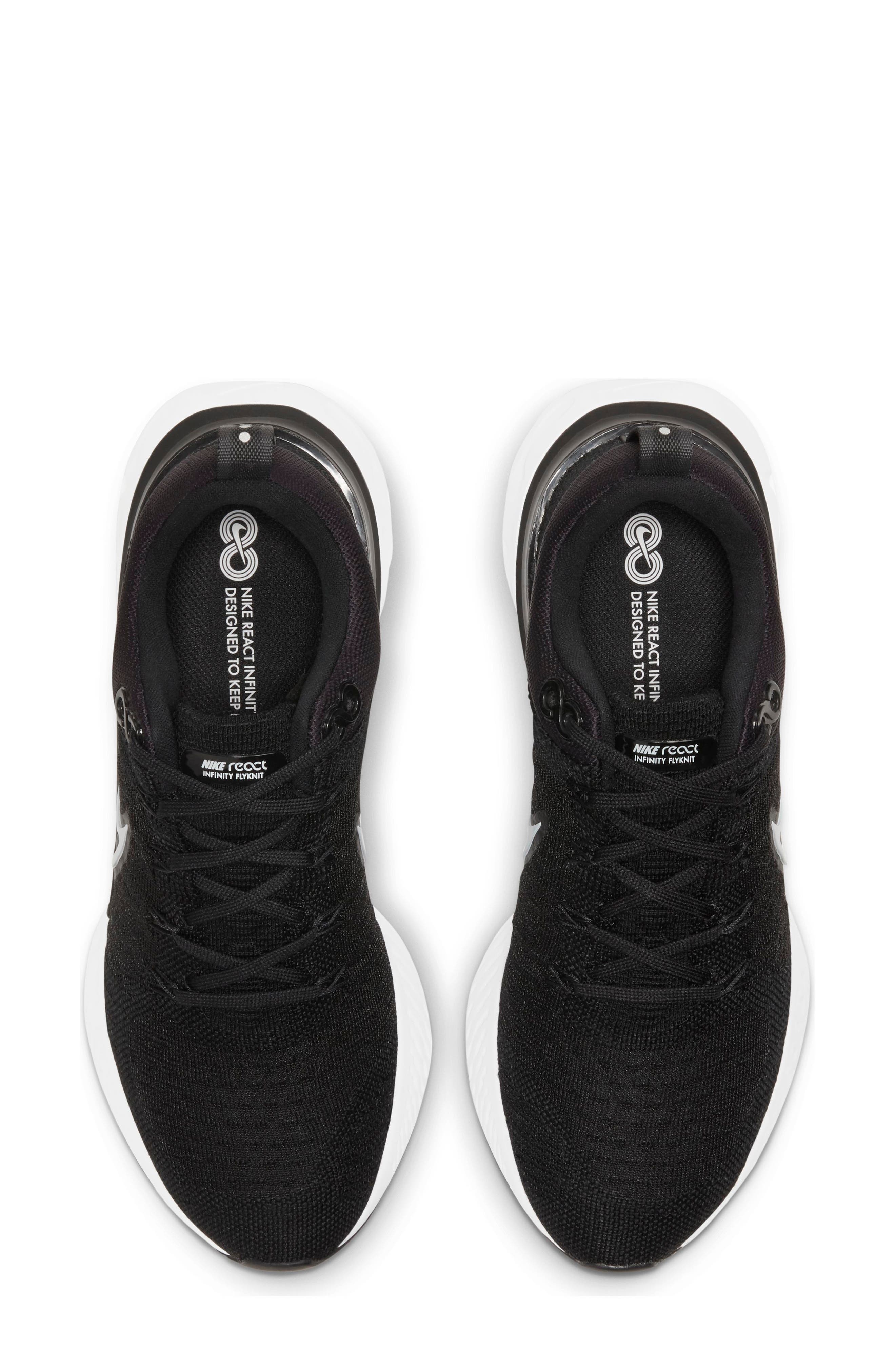 React Infinity Run Flyknit 2 Running Shoe, Alternate, color, BLACK/ WHITE/ IRON GREY