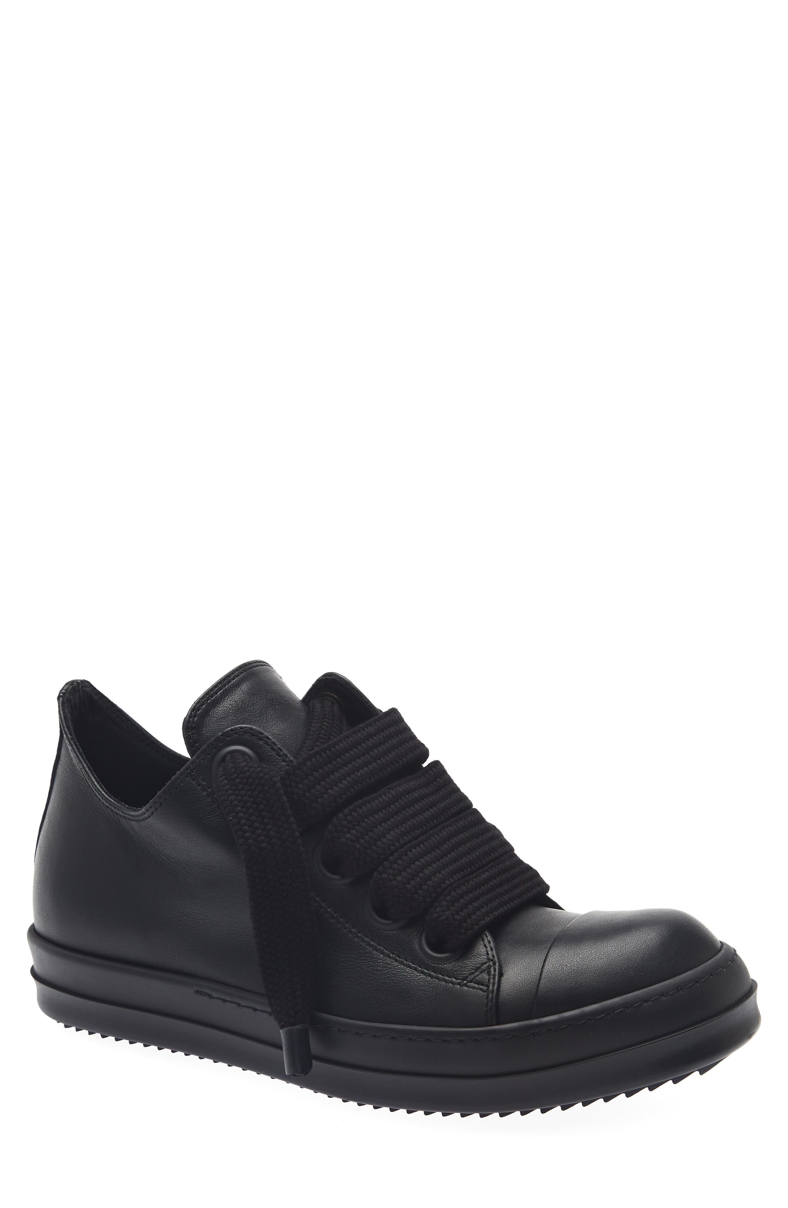 Jumbolace Low Top Sneaker, Main, color, ALL BLACK