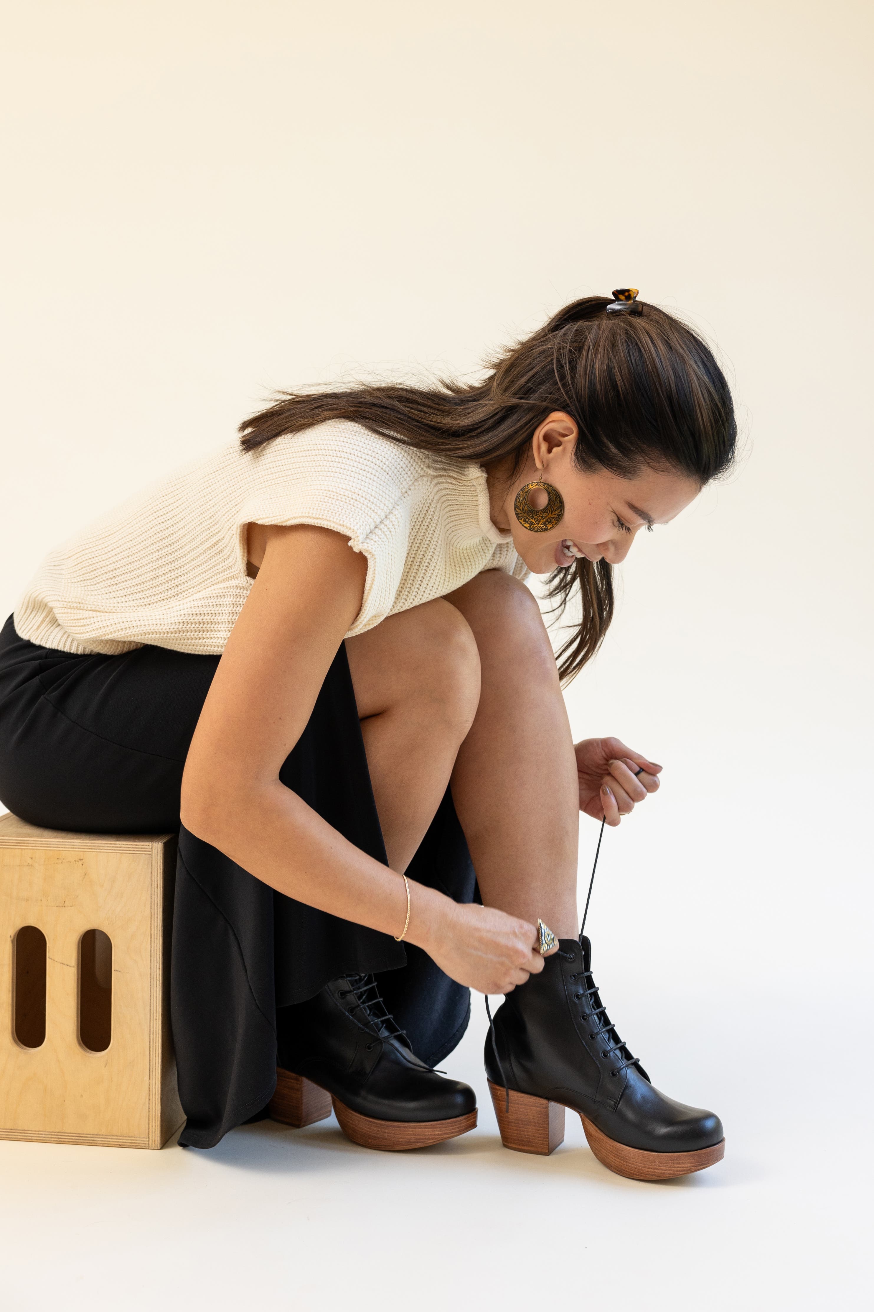 Fortress Bernadette Lace-Up Platform Boot, Alternate, color, 