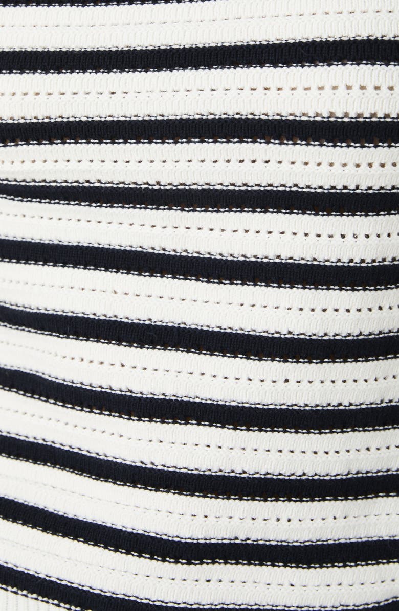 French Connection Mozart Stripe Sleeveless Cotton Sweater, Alternate, color, 
