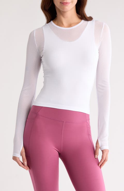 Mesh Long Sleeve Top