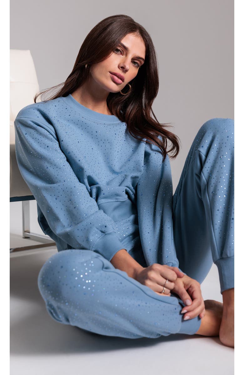 Generation Love Colby Compact Crystal Sweatshirt, Alternate, color, Blue