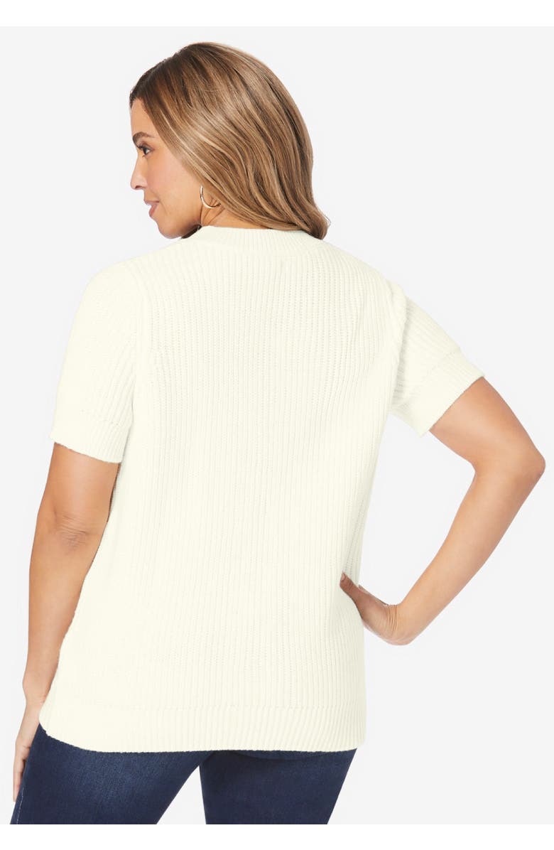 Jessica London Shaker Tee, Alternate, color, White